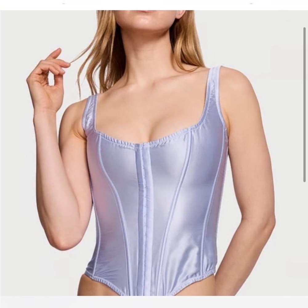 Victoria Secret Satin Lavender Corset Top